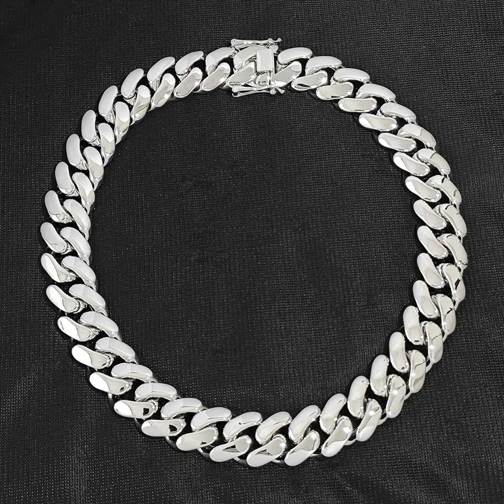 Atacado hip hop jóias 22mm latão cubana corrente luxo 18k banhado a ouro grande pesado sólido miami cubano colar para homem