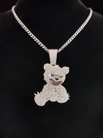 2024 novo chegou hip hop urso forma pingente colar das mulheres dos homens corrente gelada para fora bling colares hiphop jóias moda presente