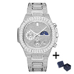 Relógio Masculino Moderno com Brilhantes