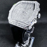 Relógio Cravejado com Pulseira de Borracha