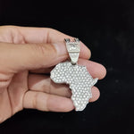 Masculino feminino hip hop gelado bling mapa da áfrica pingente colar com 13mm corrente cubana hiphop colares moda charme jóias