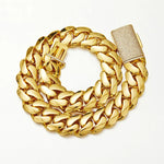 12/14/18/20/22mm grande pesado sólido aço inoxidável cubano miami link corrente colares para homens hip hop bling gelado para fora rapper jóias