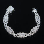 Iced out bling masculino menino jóias 2023 novo design infinito dólar dinheiro cubano link corrente hip hop conjunto de jóias pulseira colar