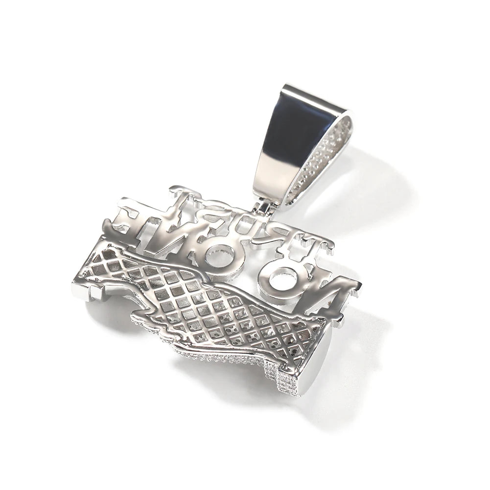 Uwin Trust NO One Pingente Acessórios Punk Gargantilha Homens Hiphop Full Iced Out Colar Homens Corrente Jóias Presente