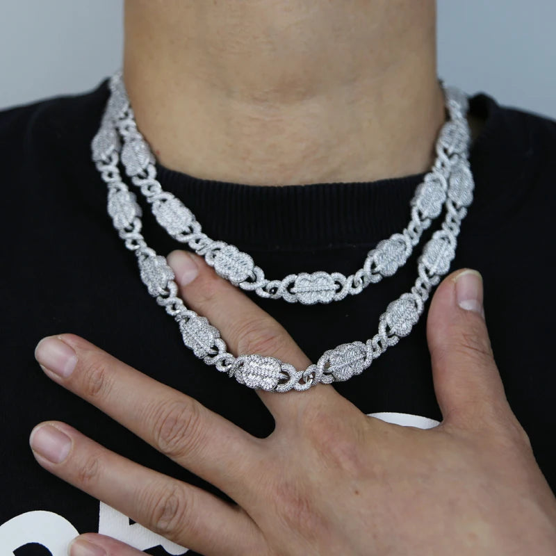 Iced out bling masculino menino jóias 2023 novo design infinito dólar dinheiro cubano link corrente hip hop conjunto de jóias pulseira colar