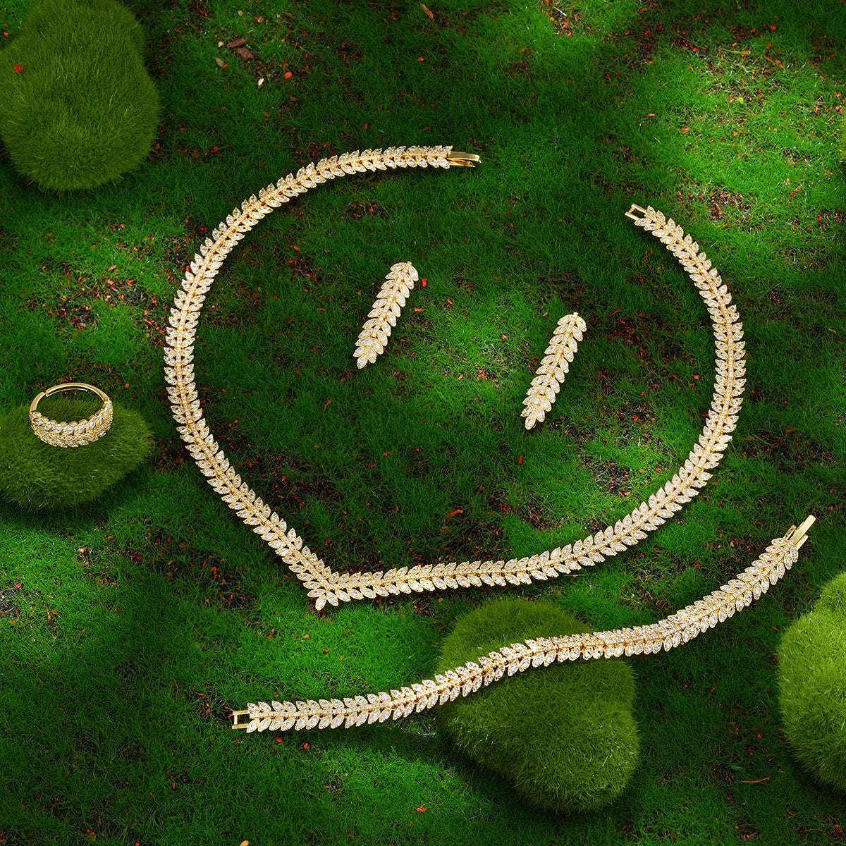 2023 venda quente zircônia cúbica conjunto de jóias de casamento nupcial conjunto de 4 peças conjunto de jóias femininas reprodução de marca de jóias