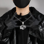 Uwin Trust NO One Pingente Acessórios Punk Gargantilha Homens Hiphop Full Iced Out Colar Homens Corrente Jóias Presente