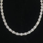 NY Ice Diamond Round Beads 7.5mm Corrente Cubana Diamante Zircônia Cúbica Colar Cubano Estilo Hip Hop Colar Feminino
