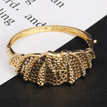 Dubai oco para fora 4 pçs conjunto de jóias para mulheres luxo áfrica sereia cauda padrão brincos colar pulseira anel para festa de casamento