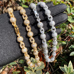 Corrente de bola gelada com letra bolha para homens, colar gargantilha micro pave, joias da moda hip hop, encantos bling