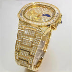 Relógio Masculino Moderno com Brilhantes