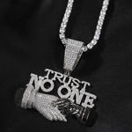 Uwin Trust NO One Pingente Acessórios Punk Gargantilha Homens Hiphop Full Iced Out Colar Homens Corrente Jóias Presente