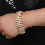 THE BLING KING 21mm Milípede Cuban Link Pulseira Colar Micro Pavimentado Ziconia Cúbica Pesada Miami Corrente Cubana HipHop Jóias