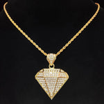 Masculino feminino hip hop cônico pingente colar com 14mm corrente cubana hiphop gelado pingentes colares moda punk jóias presentes