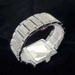 Novo relógio de diamante de luxo para homens moda gelo fora retângulo relógio de pulso bling estilo hip hop jóias relogio masculino dropshipping