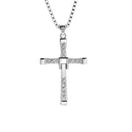 Dominic Toretto Colar de Pingente Cruz para Homens, Celebridade Velozes e Furiosos Vin Diesel Item, Presente de Jóias Crystal Jesus