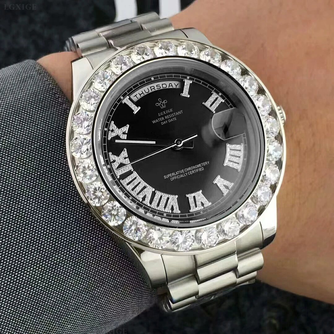 Relógio de Pulso Casual com Brilhantes