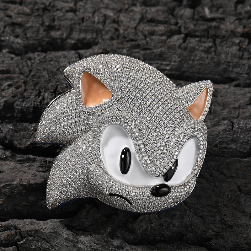 Hip hop 3a + cz pedra pavimentada bling gelado para fora luminoso personagens dos desenhos animados pingente colar para homens rapper clube jóias