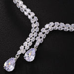 Venda quente gota de água multifuncional luxo zircão colar feminino na europa e américa