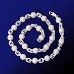 Corrente de bola gelada com letra bolha para homens, colar gargantilha micro pave, joias da moda hip hop, encantos bling