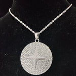 Masculino feminino hip hop pingente redondo colar com 13mm cristal cubano corrente gelado para fora bling hiphop colares moda charme jóias