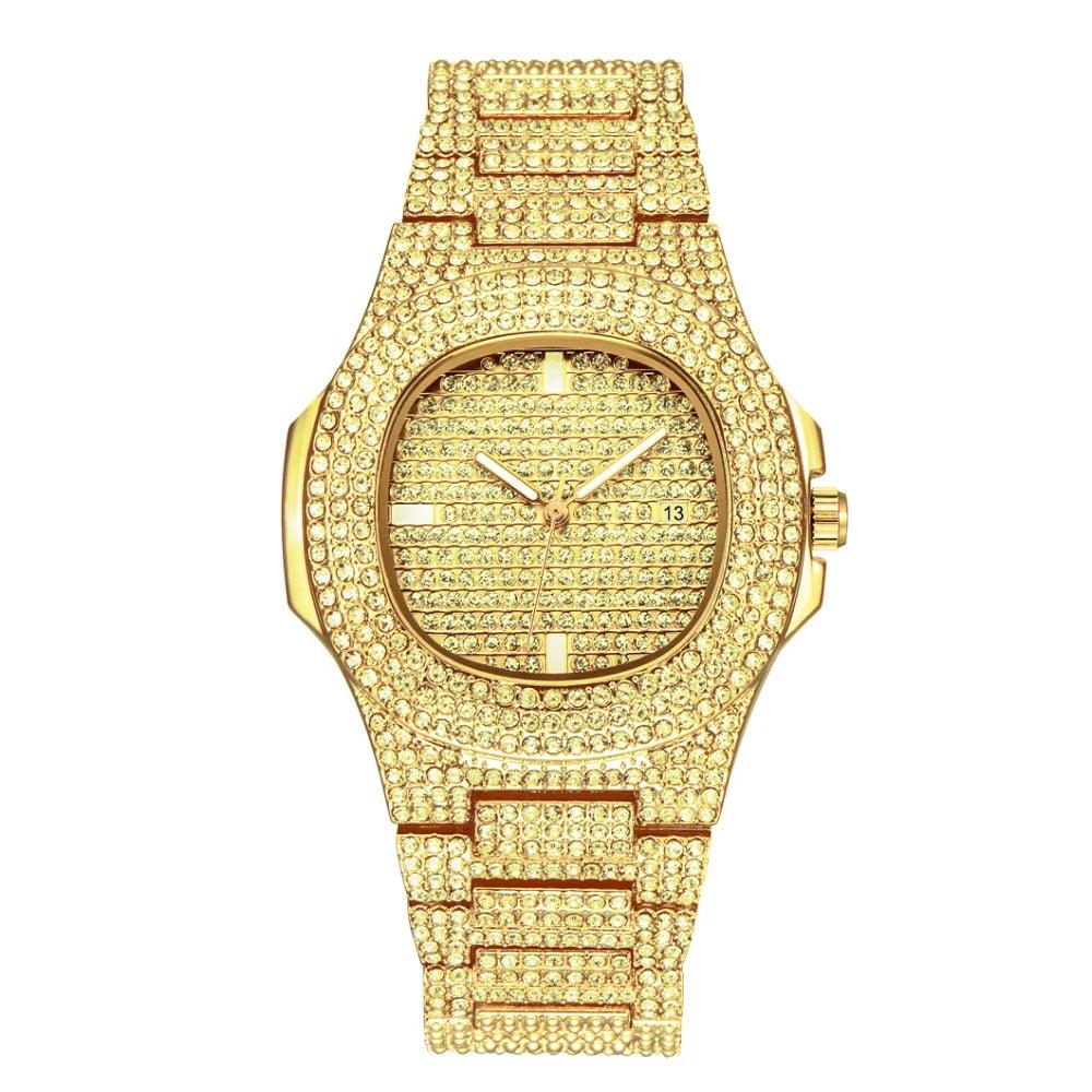Relógio Cravejado + Pulseira