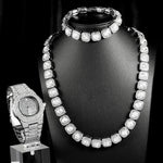 Conjunto Cravejado Cubos Com 3 Peças