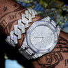 Conjunto Relógio Ice com Pulseira Cubana